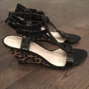 Etienne Aigner strapped wedges
